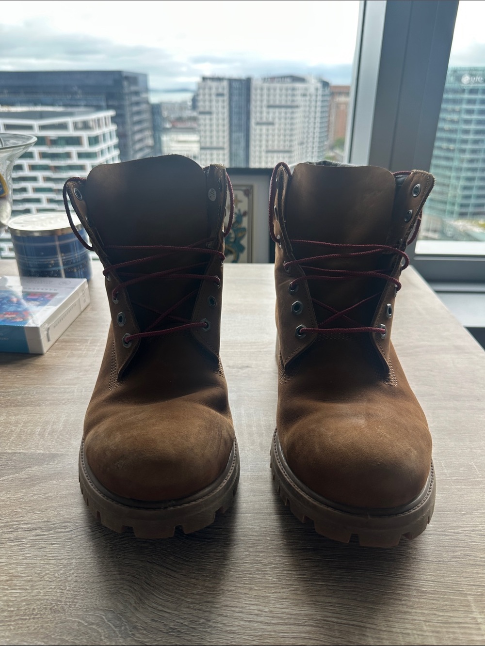 Timberland Men’s Brown Nubuck Lace-Up Work Boots